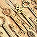 KINGSO 70pcs Antique Vintage Bronze Skeleton Key Charms Set DIY Necklace Pendant Jewelry Making Supplies