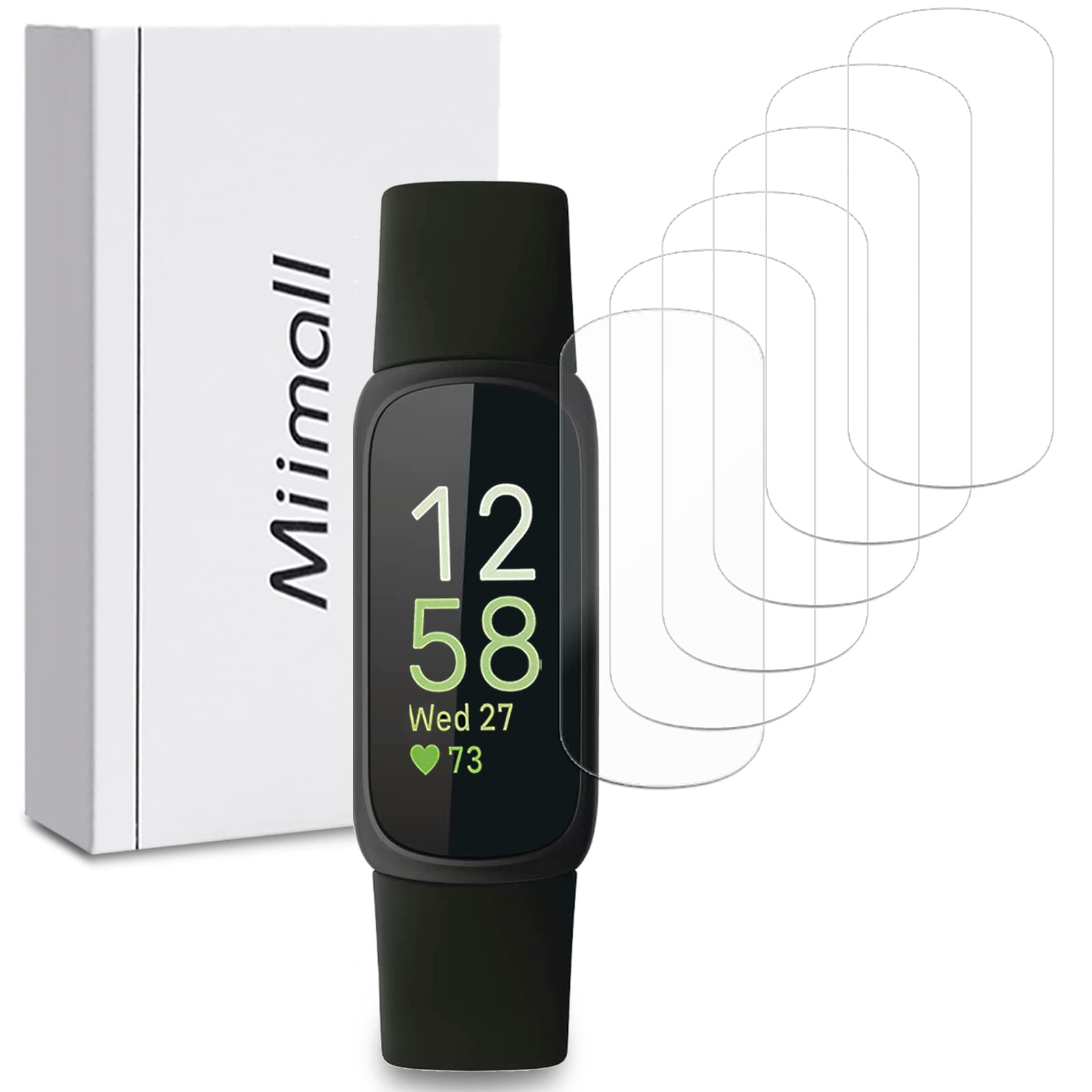 Miimall [6 Pack] Screen Protector Compatible with Fitbit Inspire 3, Soft Flexible TPU Film [Self-healing] [HD Clear] [Anti-scratch] [Bubble-free] Screen Protective Film for Fitbit Inspire 3