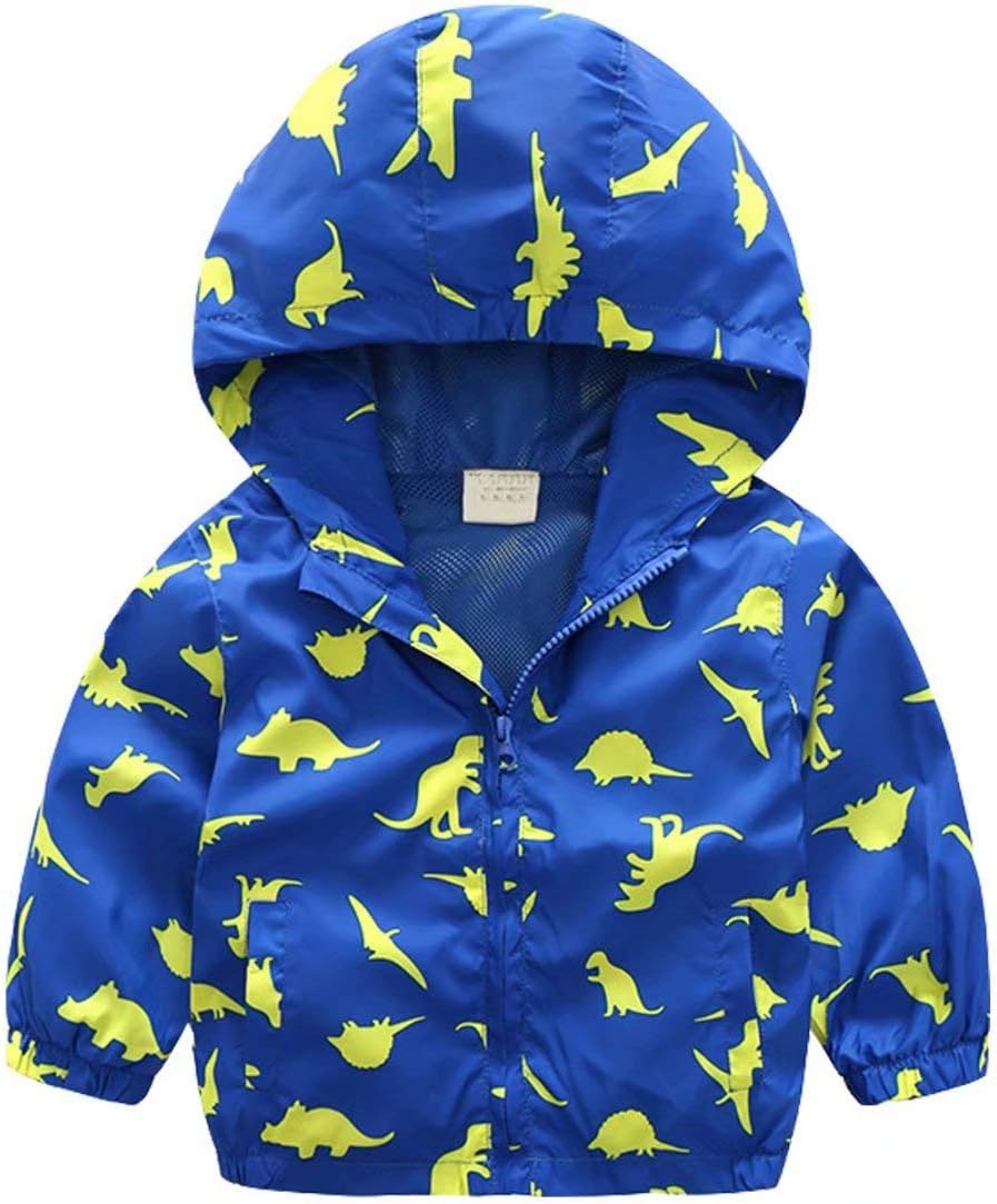 BanibearBoys' Hooded Dinosaur Jacket Windbreaker Outerwear