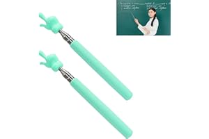 MYUBWTF 2Pcs Telescopic Teachers Pointer, Classroom Demonstration Baton, Guide Indicator, Retractable Finger Pointer Stick for School teaching, Conference Presentation, Object Instruction Green