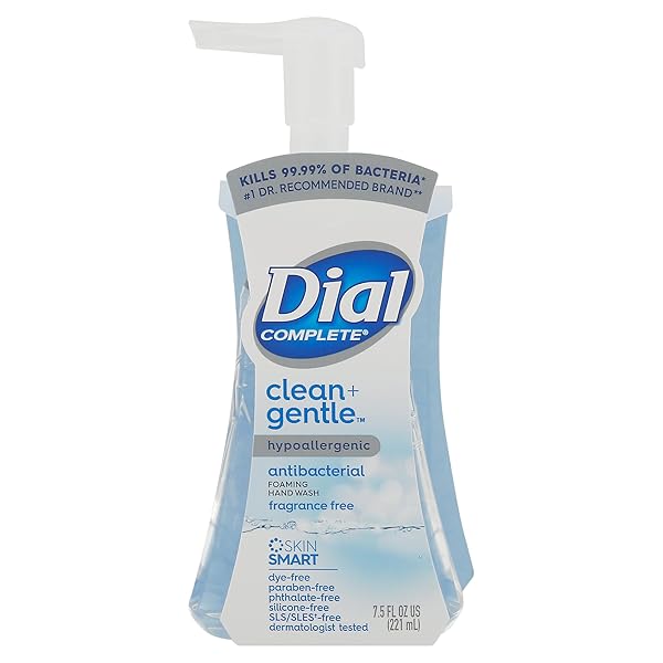 DIAL, CLEAN & GENTLE FOAM LHS PUMP FRAGANCE FREE AB, 7.5 FL OZ