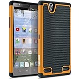 COVRWARE® ZTE Lever LTE Case - [ Armor Defender] Dual Layer [ Shockproof ] [ Drop Protection] Protective Case for ZTE Lever LTE Z936L - [ Include HD Invisible Film ] Retail Package - Orange