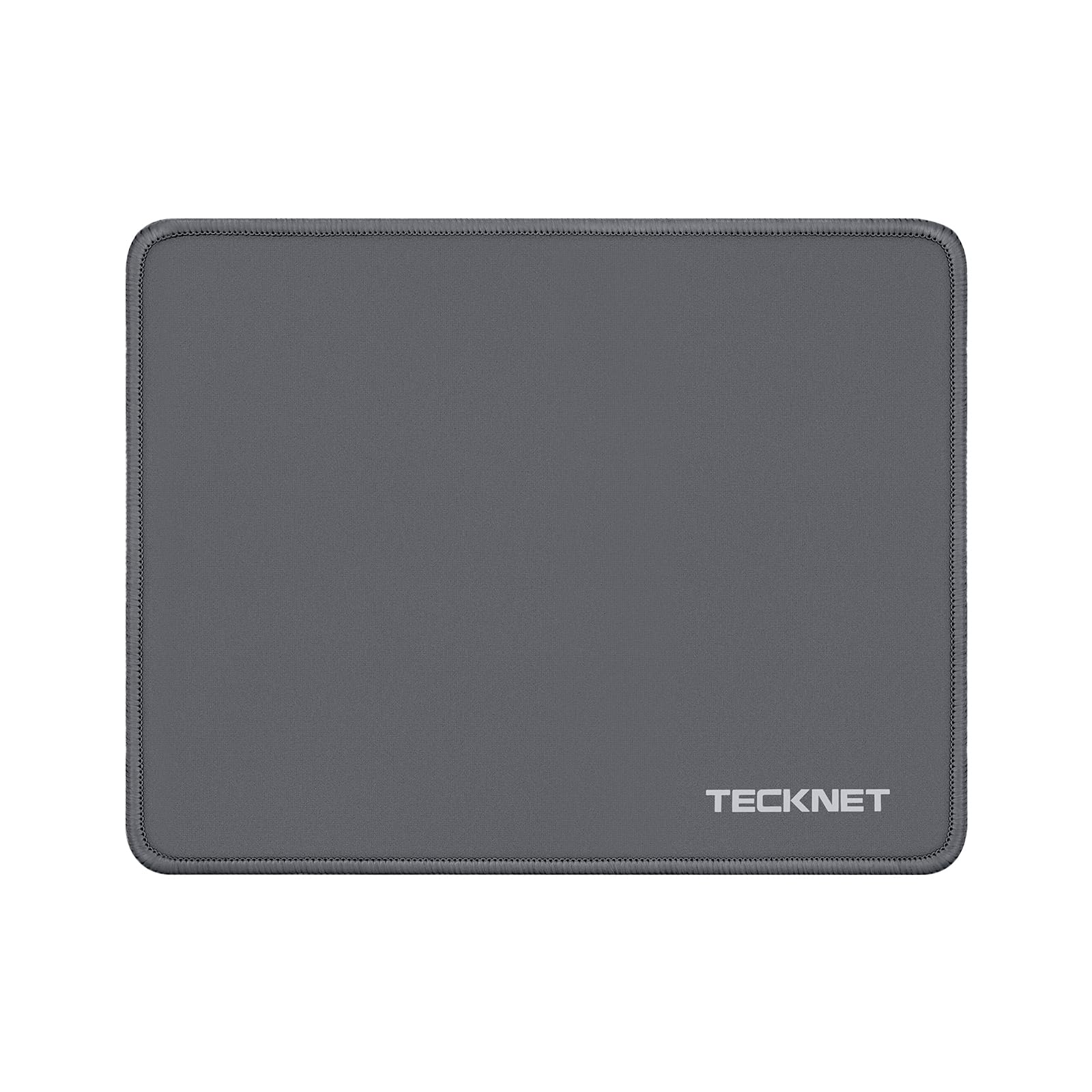 Photo 1 of TECKNET Mouse Pad with Anti-fray Stitchin, Waterproof Surface & Non-Slip Rubber Base - Dark Gray