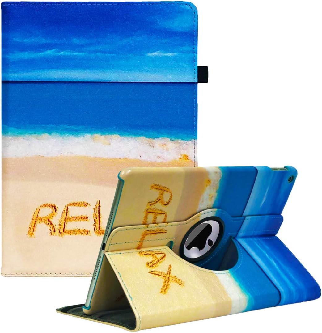 iPad Mini 4 Case - 360 Degree Rotating Stand Case Cover with Auto Sleep/Wake Feature for iPad Mini 4 (Beach)