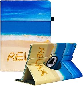 iPad Mini 4 Case - 360 Degree Rotating Stand Case Cover with Auto Sleep/Wake Feature for iPad Mini 4 (Beach)