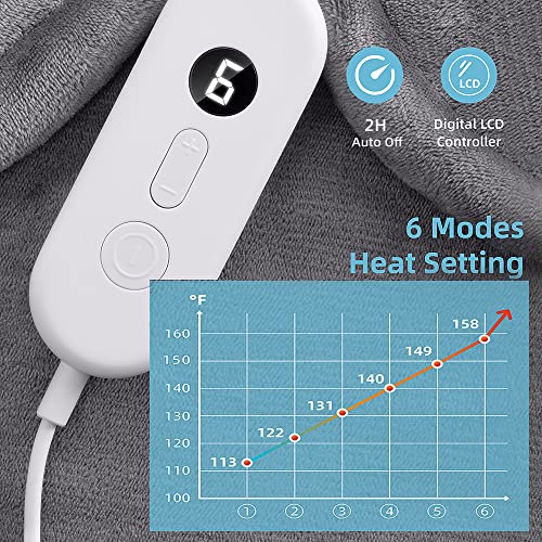 Heating Pad for Back & Neck, Extra Large Wearable Heated Pad with 6