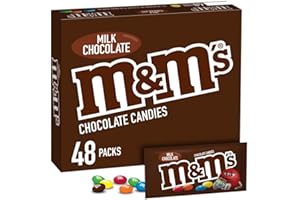 M&M'S Milk Chocolate Candy Singles Size 1.69-Ounce Pouch 48-Count Box