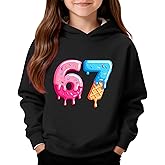 Funny Six Seven 6 7 Meme Gen Alpha Slang Kids 67 Ice Cream Drip Meme Hoodie Girls Boys Printed Long Sleeve Sweatshirt