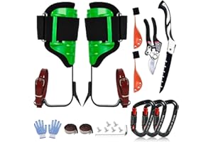 MITOJOSYEER Tree Climbing Spikes for Logging Adjustable Tree Climbing Gear Tree Climbing Kit for Climbers Logging Fruit Picking Hunting