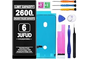 2600mAh Upgraded High Capacity Battery Compatible with iPhone 6 with Repair Kit - 0 Cycle Li-Polymer Replacement for A1586 A1