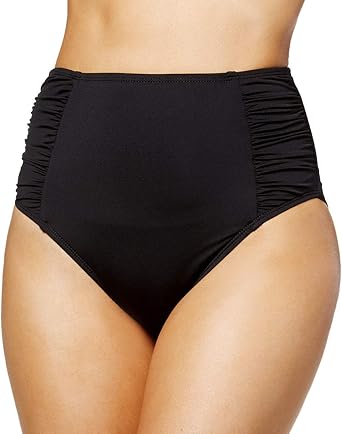 womens black high waisted bikini bottoms