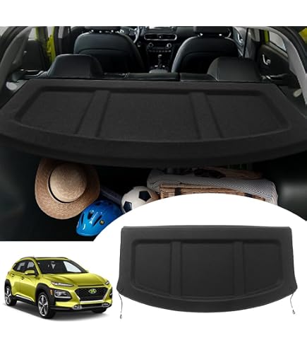Custom Fit Retractable Cargo Cover For 2018-2023 Hyundai Kona 1.6L & 2.0L - Trunk Shade, Waterproof & Easy Install