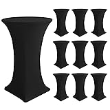Enjoyidea Cocktail Table Covers-Spandex Round High