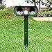 Aisopos Outdoor Ultrasonic Animal Pest Repeller Cat Dog Fox Deer Rodent Repellent with PIR Sensor for Farm Garden Waterproof Solar Powered Rechargeable Battery Operated