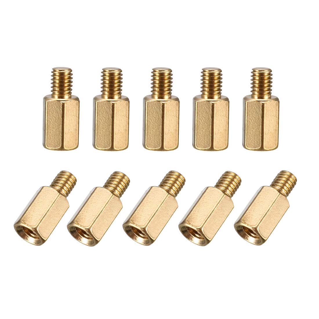 Sourcingmap M3x7mm+4mm Male-Female Brass Hex PCB Motherboard Spacer Standoff for FPV Drone Quadcopter, Computer & Circuit Board 10pcs