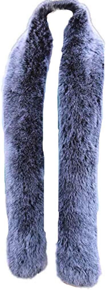 Tngan Faux Fox Fur Collar Scarf Neck Warmer Women Stole Long Scarves Shawl Wrap