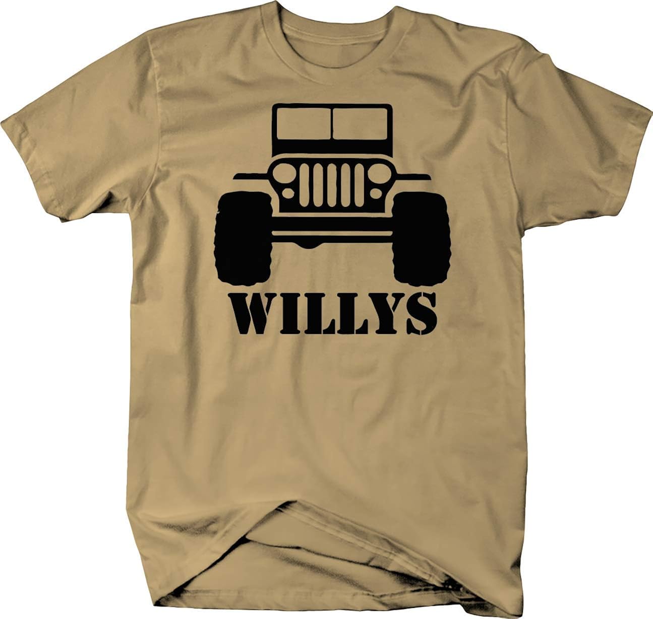 Willys Jeep Military Cj Flat Fenders Split Grill Color Tshirt 6178 | Kitilan