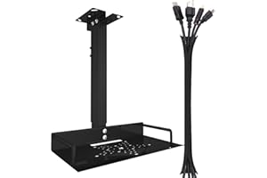 UineHiot Projector Ceiling Mount, Adjustable Height, Aluminum Alloy Material, Compatible with Epson/Emerson/BenQ/Fangor/Vankyo/Acer/Artlii/Optoma and Most Projectors