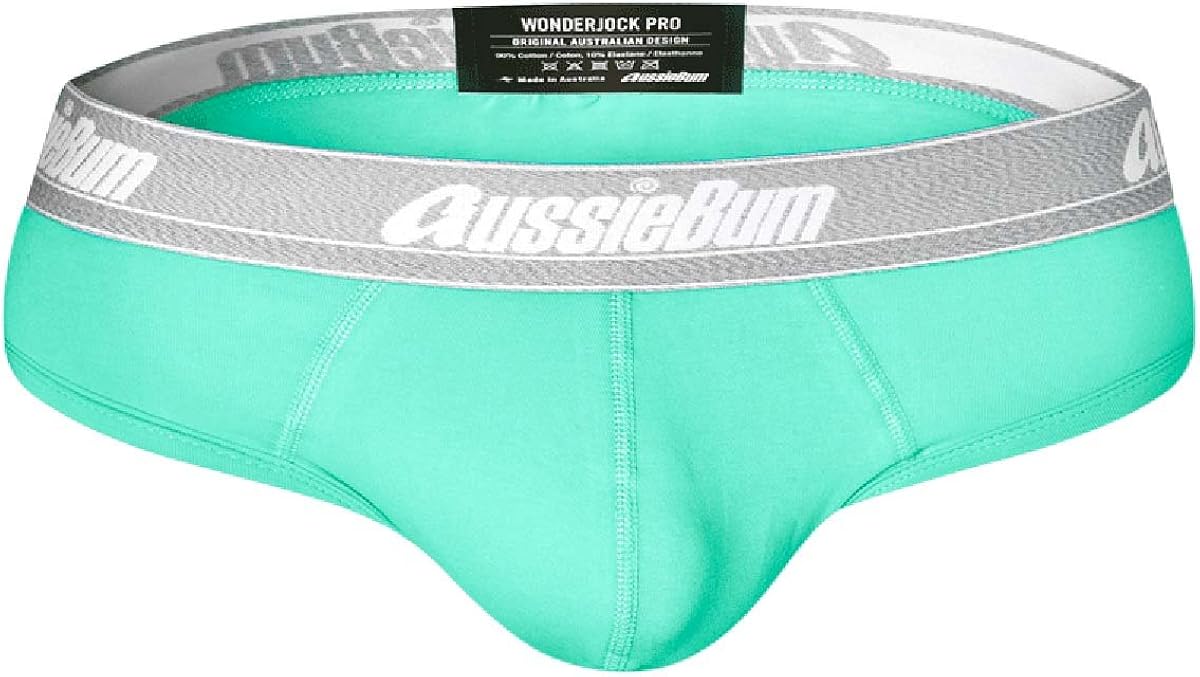 Aussie Bum Wonderjock Pro Pastel Men's Briefs Green M Amazon.co.uk