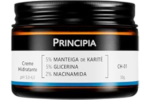 PRINCIPIA, Creme Hidratante Facial 5% Manteiga de Karité + 5% Glicerina + 2% Niacinamida CH-01 com 50g