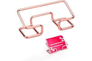 1pc Business Card Holder Desktop, Rose Gold Metal Business Cards Stand Display Name Cards Organizer for Women Men Office Supp