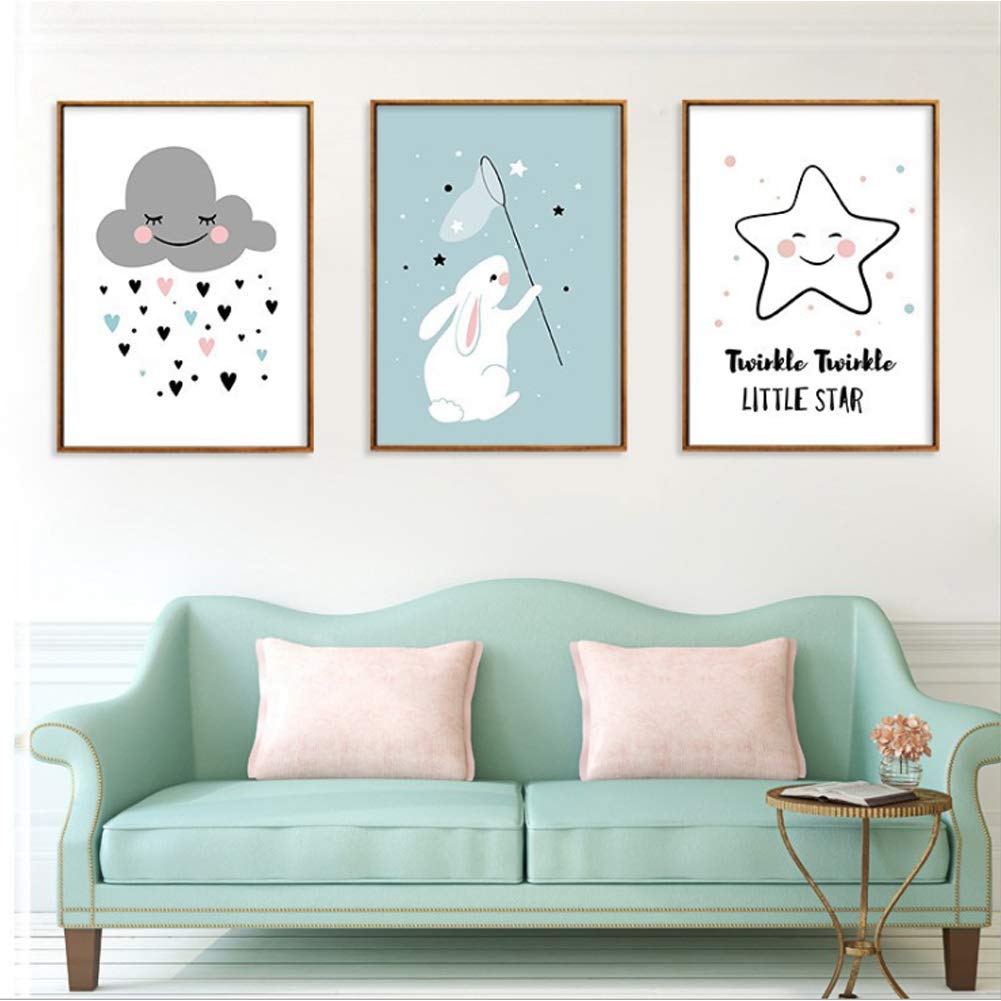 Poster Per Cameretta Bambini - Set 4 Poster Con Animali E Orsacchiotto - Foto 3