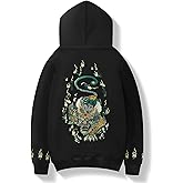Niepce Inc Streetwear Men's Dragon Embroidered Heavyweight Graphic Hoodies