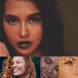 Rosymormor 14 Sheets Gold Metallic Face Temporary Tattoos Women Girls Festival view 2