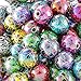 10 Color Handcrafted Crackle Lampwork Glass Round Beads Split Glass Round Beads for Jewelry Making and Craft 8mm 200 PCs