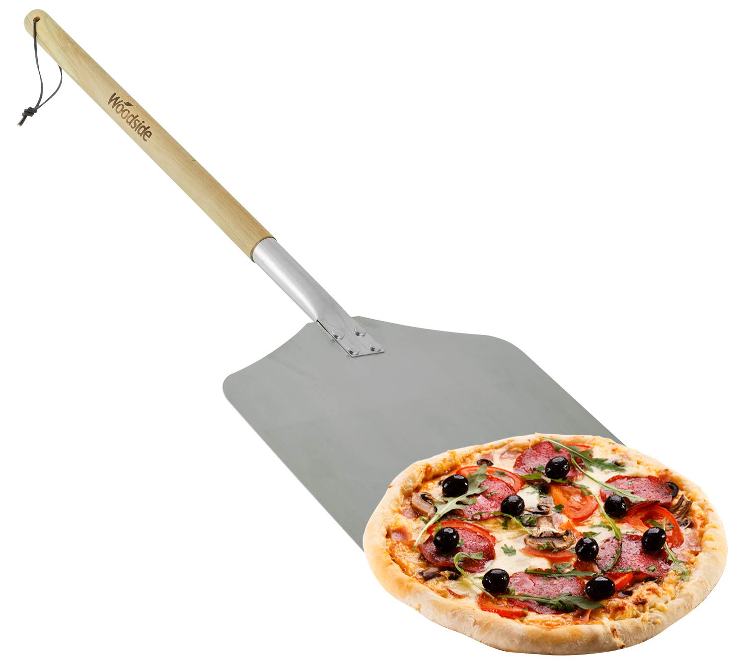 Buy Woodside 12" Pizza Oven Shovel/Paddle, Long Removable Wooden Handle