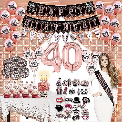 40th Birthday Decorations Women 1983 Turning Forty Year Old Gift