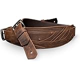 "Blackwood Full Grain Leather Guitar Strap For Electric, Acoustic, and Bass Guitars (Whiskey Brown)