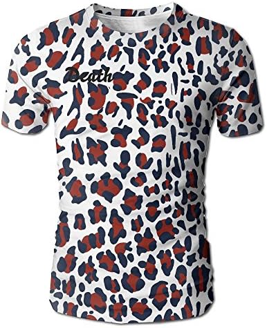 3D Print Death Theme Label Men's Color Quick-Drying Exercise Sport Short Sleeve
