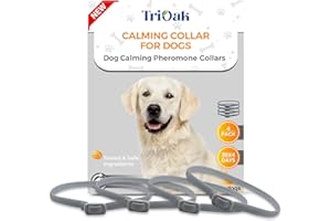 PROELOBARA Dog Calming Collar Anxiety Relief: Calming Collar for Dogs - Calming Collar - Anxiety Relief for Dogs - Calming for Dogs - Dog Anxiety Relief - Calming Dog Collar - Calming Dog - 4-Pack -Grey