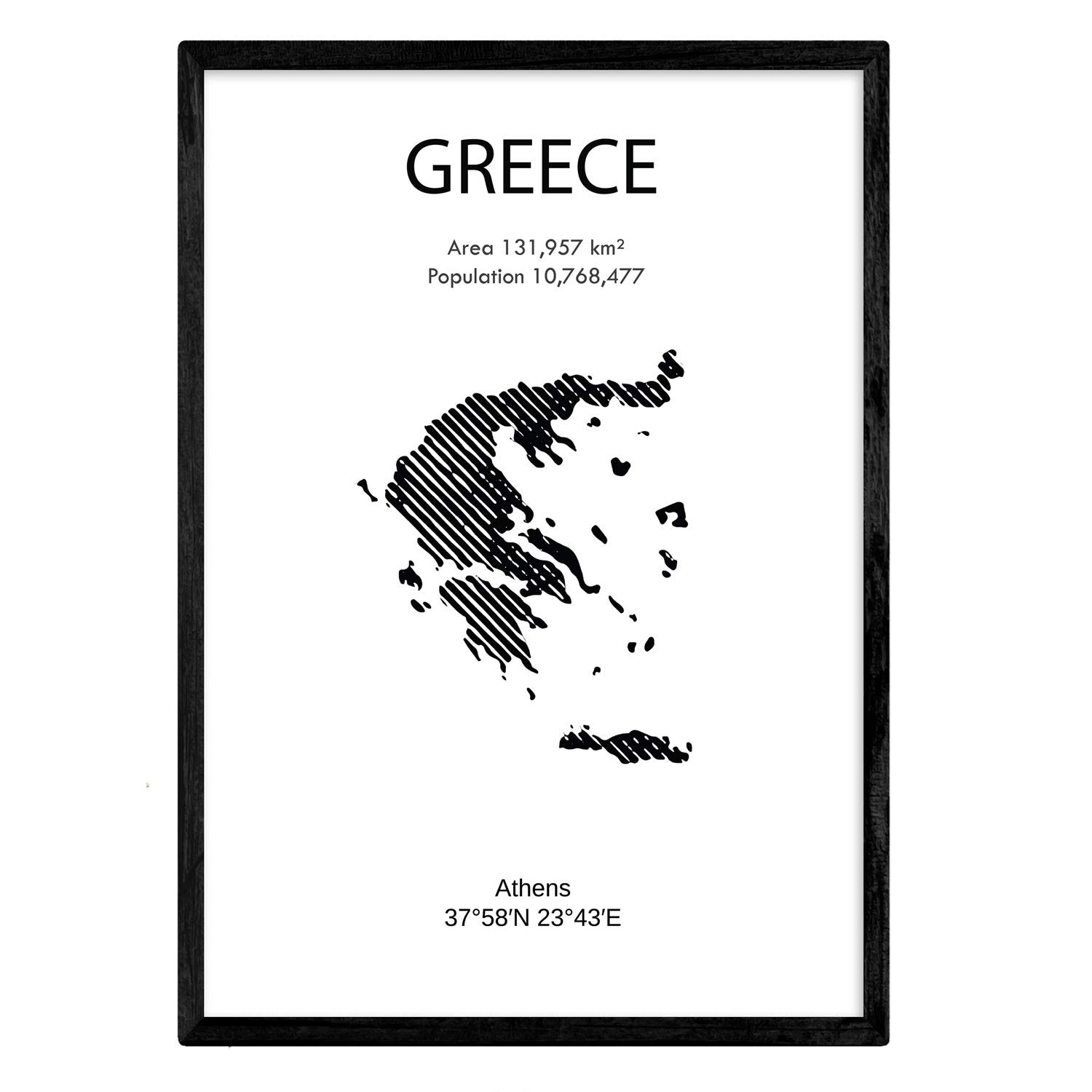 Nacnic Poster of Greece. Sheets of countries and continents. A3 size — image 1