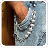 BOOZIQ Punk Wallet Chain for Men Women Hip Hop Pants Chains Pocket Chain Vintage Rock Jeans Chains Keychain for Pant
