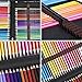 Weirdbeast 48 Art Colored Painting Pencils Set Drawing Pencils Kit + Portable Zippered Black Canvas Pencil Case for Kids/Adult with Sharpener and Coloring Book Gift