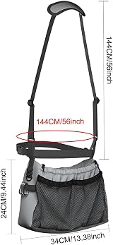 Jomewory Utility Tool Belt Pouch for Women Garden Cleaning Pockets Grey view 4