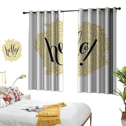 Amazon Com Unpremoon Thermal Curtains Hello Brush Pen Lettering