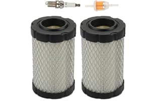 Harbot (Pack of 2) D130 D140 D110 D105 Air Filter for John Deere MIU14395 E130 E100 E120 Z225 D100 Z235 Z255 L105 X124 L107 YTH22V46 YTH24V48 YTA22V46 Lawn Mower Tractor with Fuel Filter