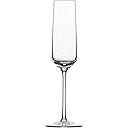 Schott Zwiesel Tritan Crystal Glass Pure Stemware Collection Champagne Flute with Effervescence Points, Set of 6