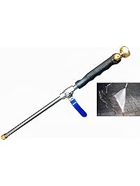 Global Sales Area New High Pressure Power Washer Water Spray Gun Wand Attachment TWO Tips BLACK