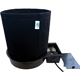 AutoPot GeoPot Module with 5 Gallon Fabric Pot - Self-Watering, Gravity-Fed Hydroponic System (GeoPot Module - 5 gal - No Tank) Indoor, Black