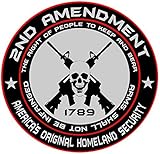 2nd Amendment - America's Original Homeland Security Round Bumper Sticker Decal (5 Inch)