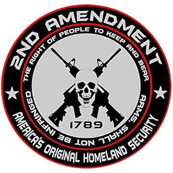 2nd Amendment - America's Original Homeland Security Round Bumper Sticker Decal (5 Inch)