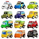 Pull Back Car, 12 Pack Assorted Mini Plastic Vehicle Set, Funcorn Toys Pull Back Truck and Car Toys for Boys Kids Child Party Favors,Die Cast Car Toy Play Set