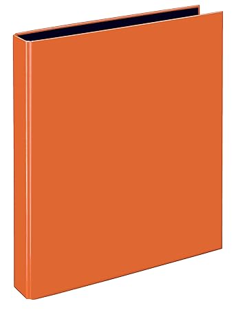 Veloflex 1143330 Ringbuch VELOCOLOR, Ringordner, Ordner, DIN A4, 255x318x45, 4-Ring-Mechanik, Karton, orange
