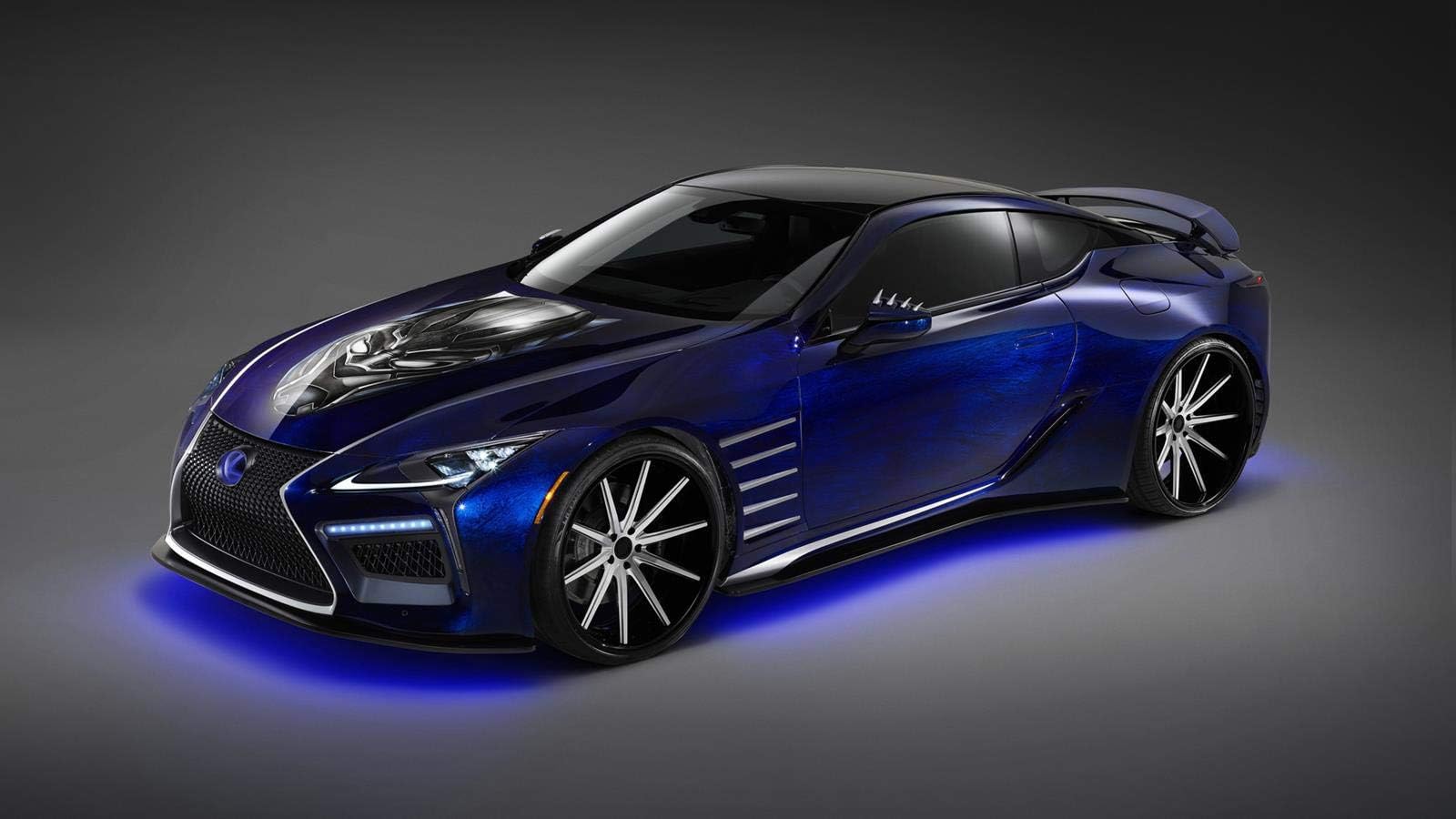 Lexus LC Black Panther Special Edition Car Poster Print #3 (24x36 Inches)