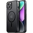 Tigowos Magnetic Guardian Designed for iPhone 14 Case & iPhone 13 Case [10FT-Grade Drop Tested & Compatible with MagSafe] Slim Translucent Matte Case for iPhone 13/14 Phone Case (6.1"), Black