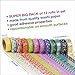 Decorative Washi Tape Set 12 Rolls, Rainbow Masking Tape Kit for Scrapbooking, DIY Projects, Decorating